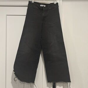 Zara girls size 10 black wide leg jeans